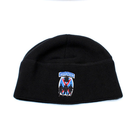 Black 10th Mountain Division Embroidered Polartec Micro-Fleece Hat
