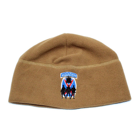 Coyote Fort Drum 10th Mountain Division Embroidered Polartec Micro-Fleece Hat
