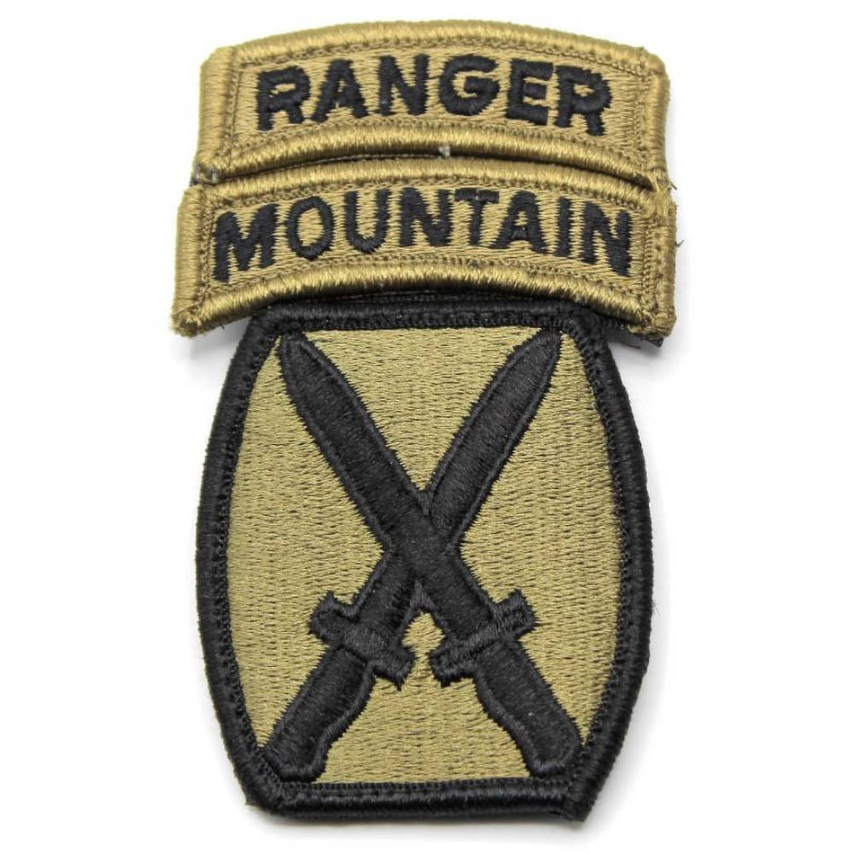 10th Mountain Division Mountain and Ranger Tab Connected OCP Patch