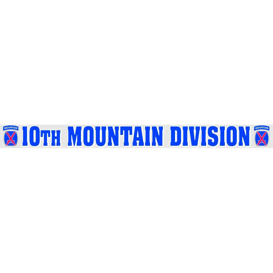 10th Mountain Division with Patch Decal Window Strip  2"x24"