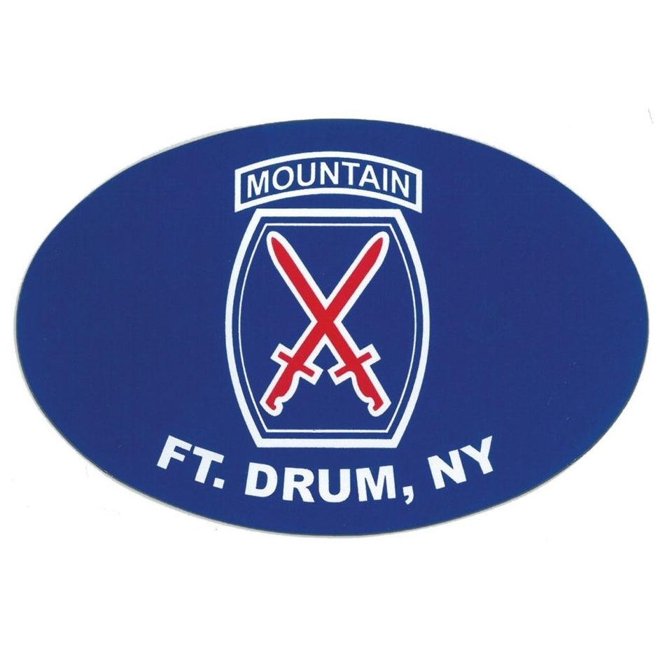 10th Mountain Fort Drum Oval Magnet