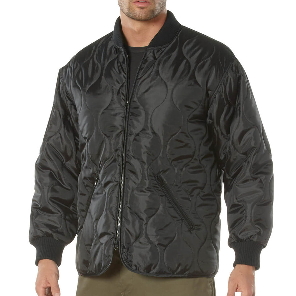 Rothco Black Concealed Carry Quilted Woobie Jacket
