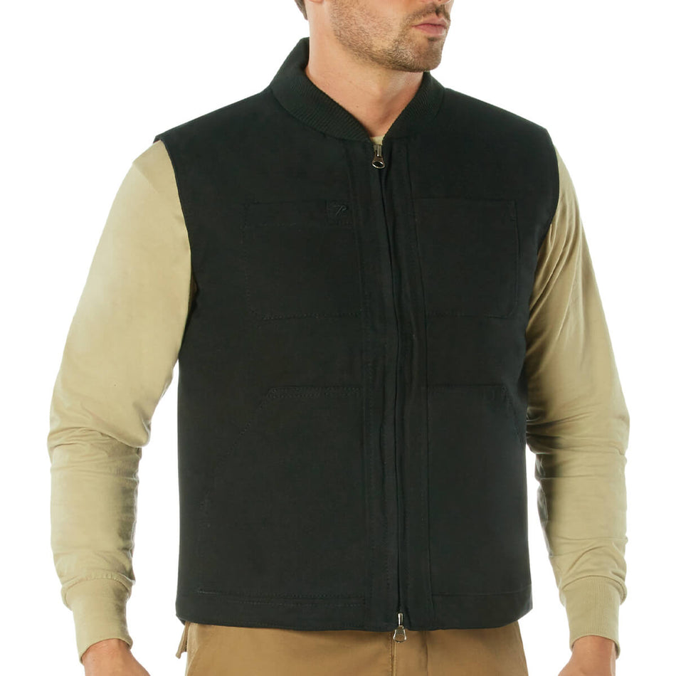 Rothco Concealed Carry Backwoods Canvas Vest in Black