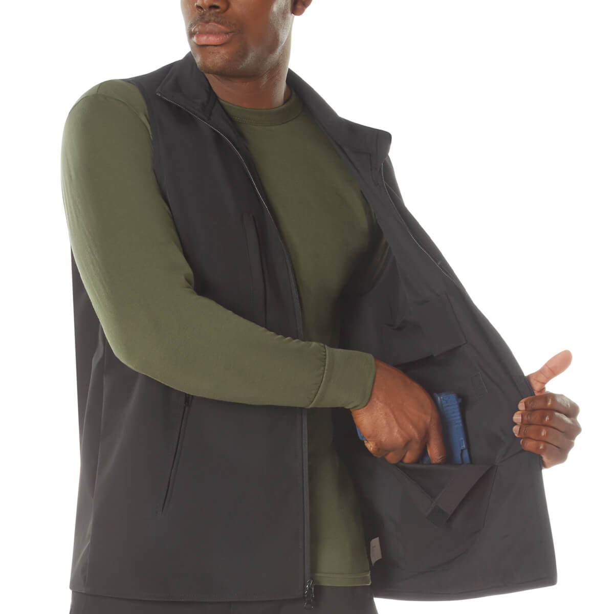 Rothco Black V2 Concealed Carry Soft Shell Vest
