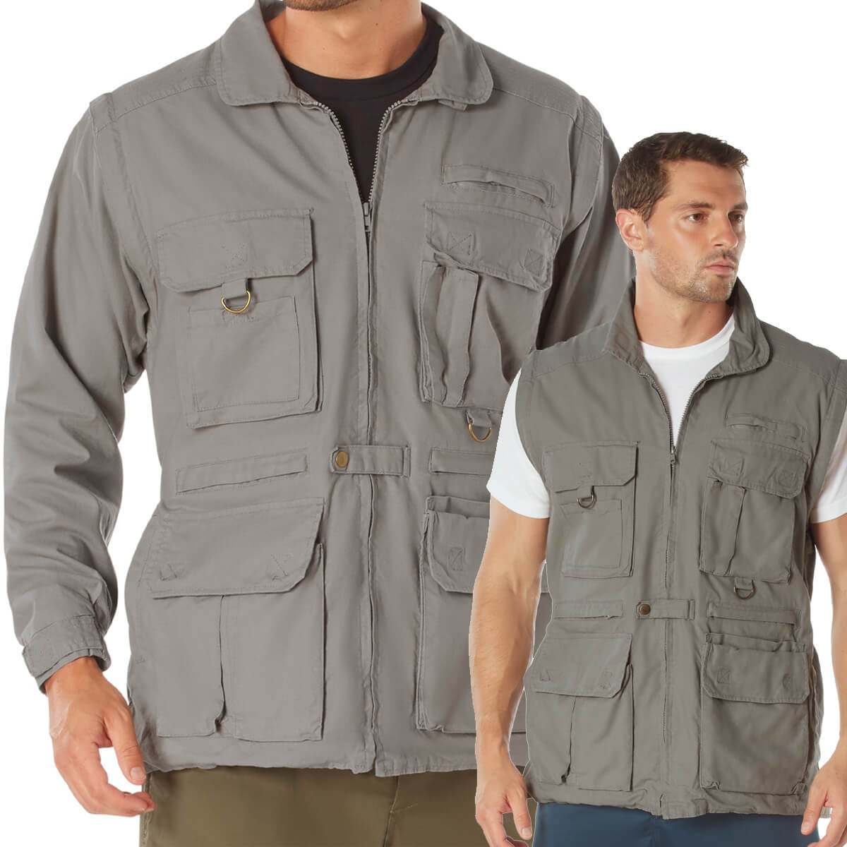 Convertible Safari Jacket Converts From Jacket To Vest