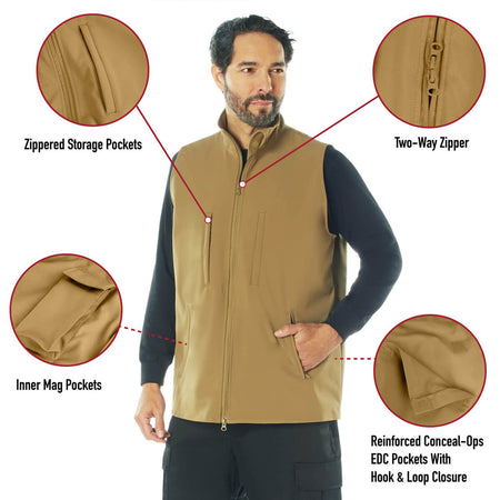 V2 Concealed Carry Soft Shell Vest Features