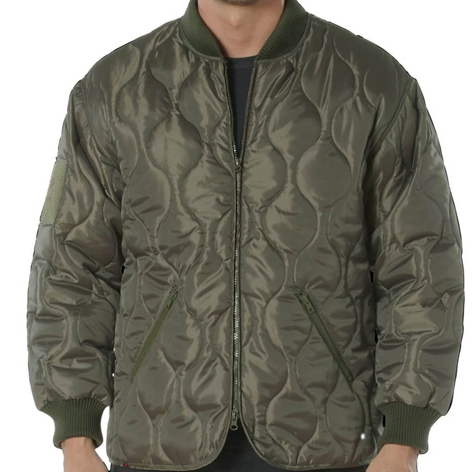 Conceal-Ops Quilted Woobie Jacket By Rothco in Olive Drab