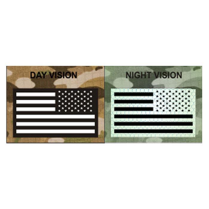 Infrared Covert USA Reverse Facing Flag Patch With Hook Fastener
