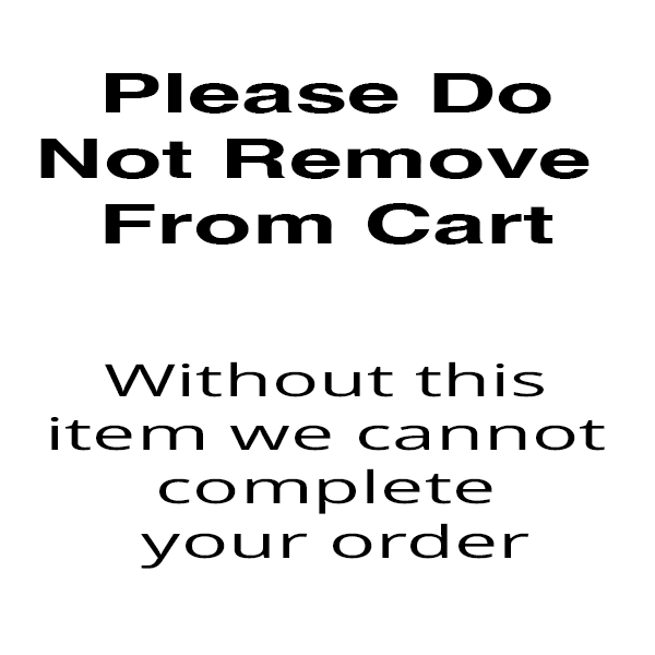 Item Personalization (Do Not Remove From Cart)