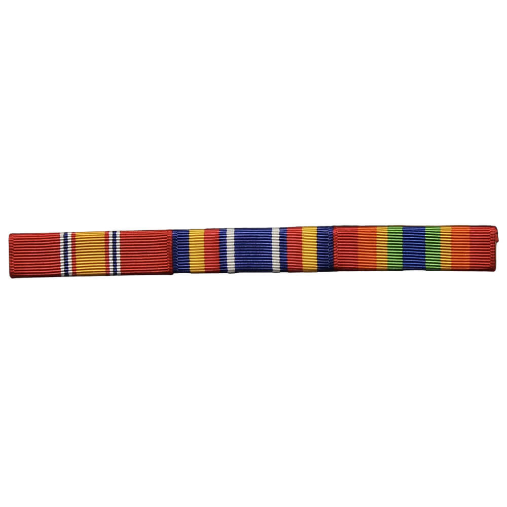 Triple Army Boot Camp Service Ribbons Mounted On Bar