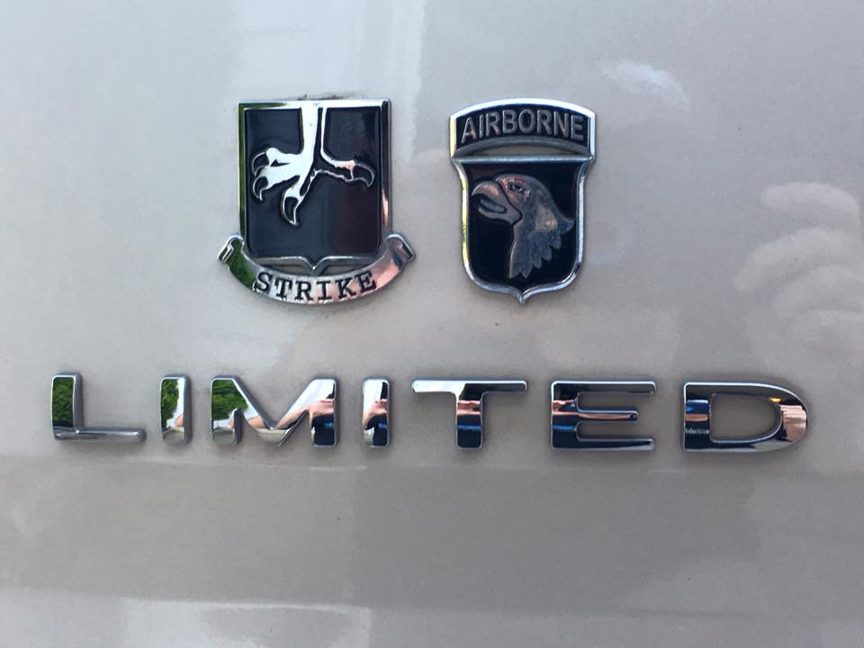 502nd Infantry Regiment Car Decal – Chrome Zinc Alloy Emblem