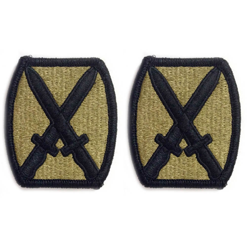 10th Mountain Division OCP Barrel Patch With Hook Fastener - Pair