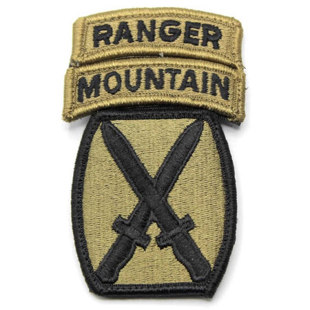 10th Mountain Division Mountain and Ranger Tab Connected OCP Patch