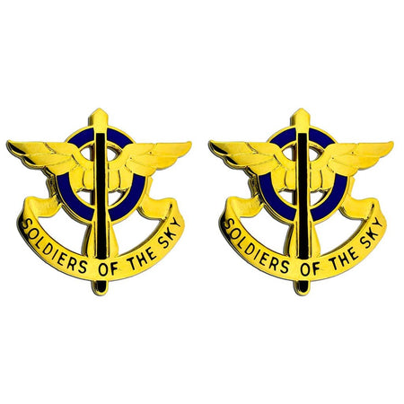 10th Aviation Regiment Unit Crest Soldiers of the Sky - Left and Right