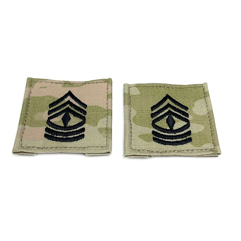 1SG First Sergeant Army Rank OCP Patch With Hook Fastener - Pair – view 2