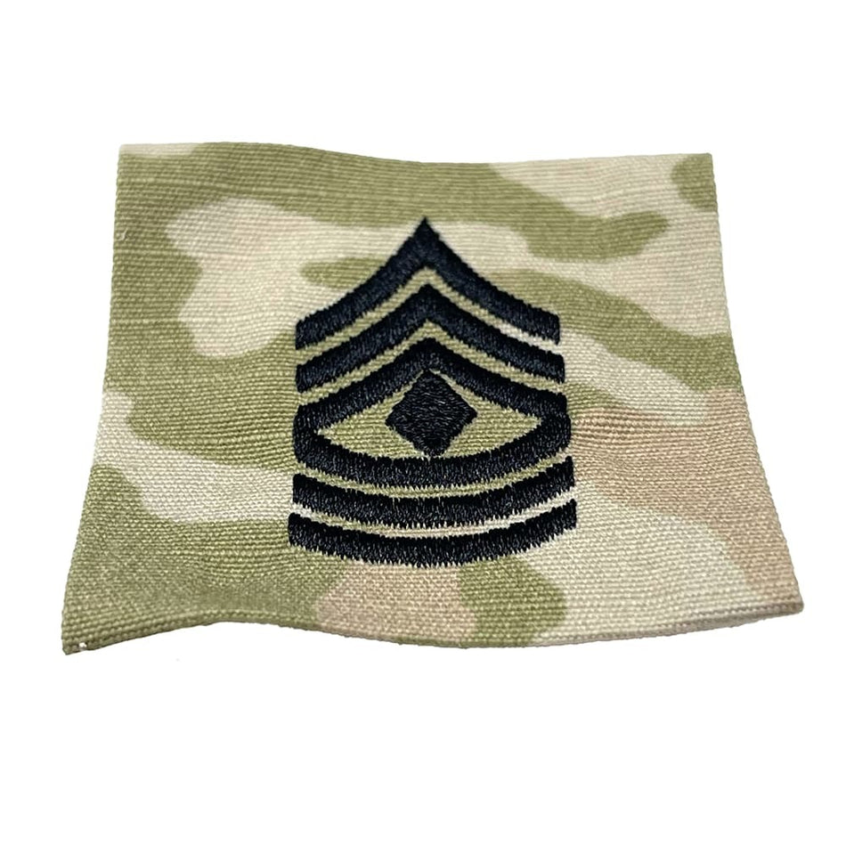 1SG First Sergeant Army Rank Sew-On OCP Patch on a white background