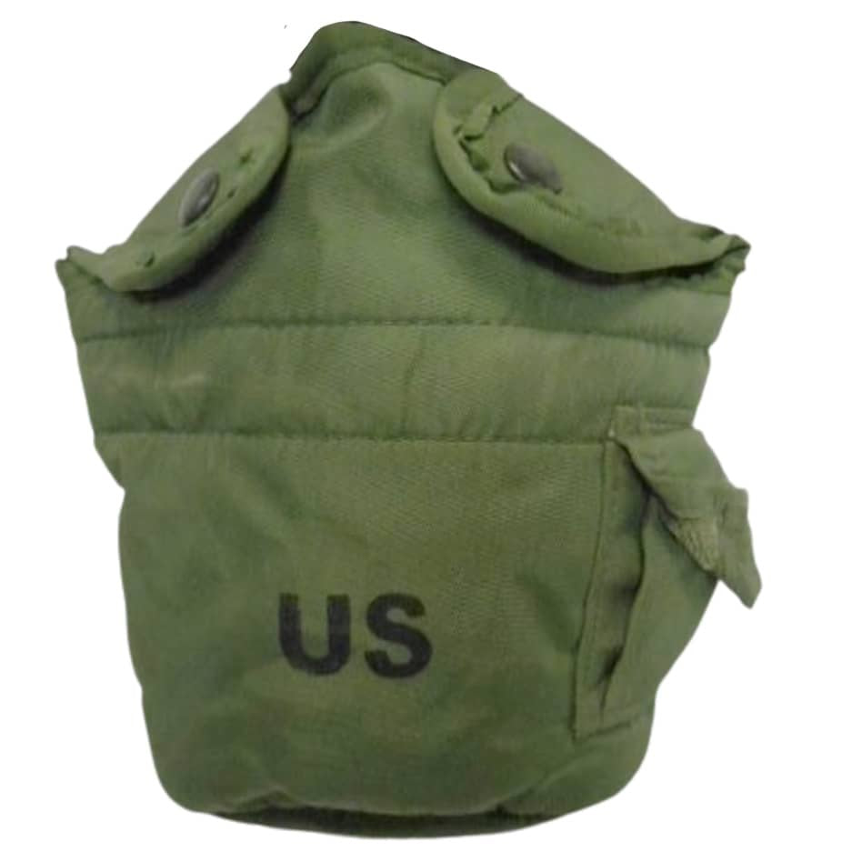 1 Quart MOLLE Canteen Cover and Utility Pouch Olive Drab USGI - Used