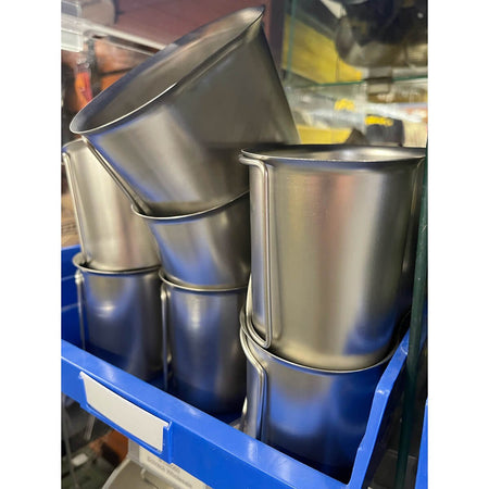 Shelf Full 1 Quart Steel Water Canteen Cup with Folding Handle USGI