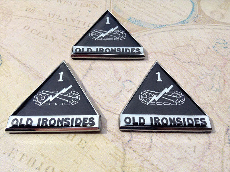 1st Armored Division Metal Auto Decal