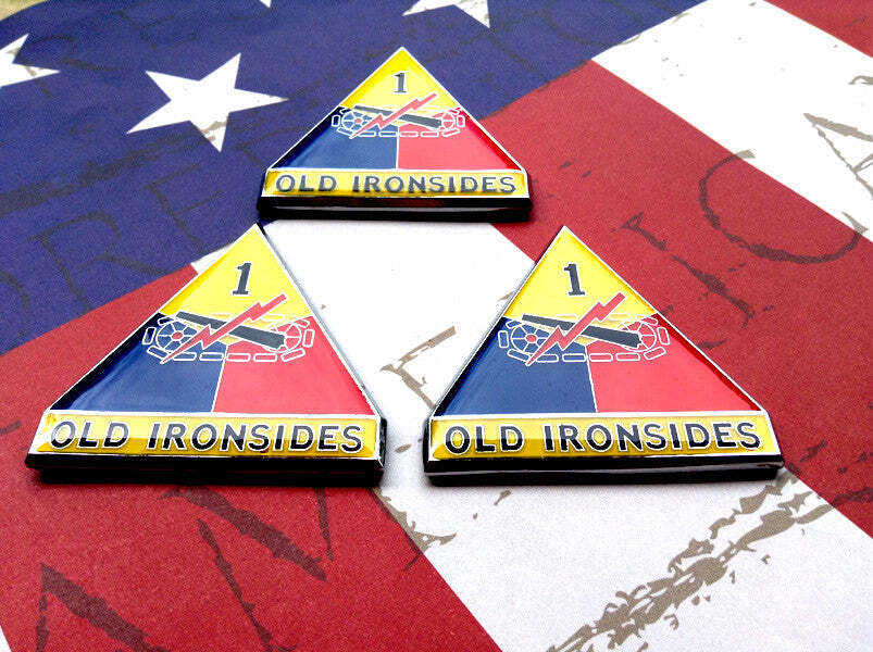 1st Armored Division Metal Auto Decal