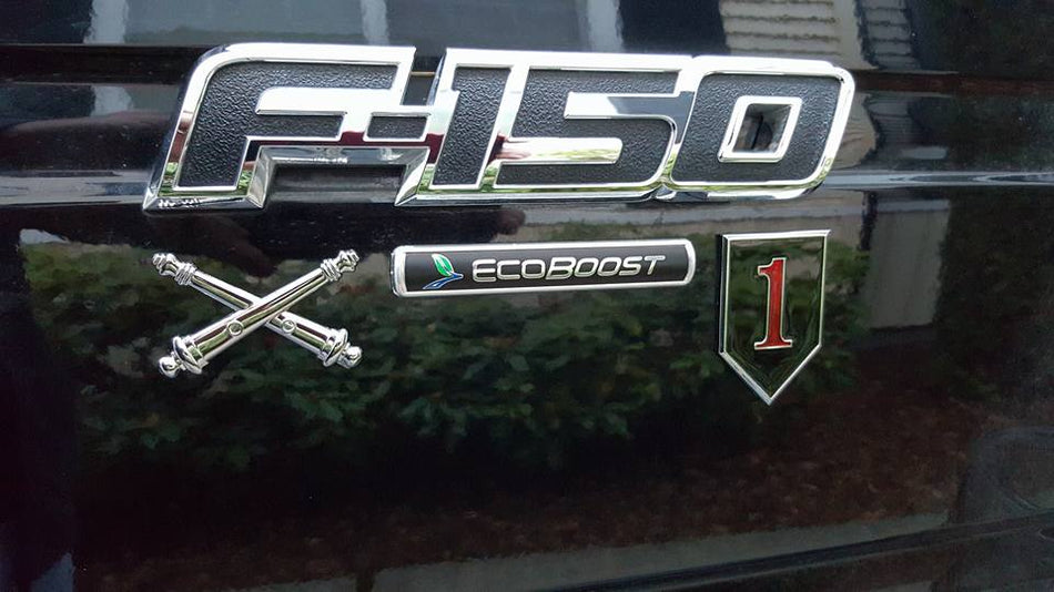 Field Artillery Insignia Metal Car Decal