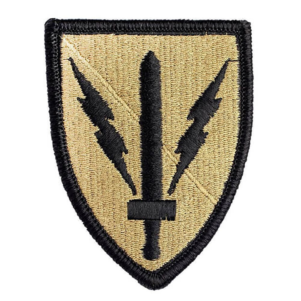 201st Military Intelligence Brigade OCP Patch on a white background
