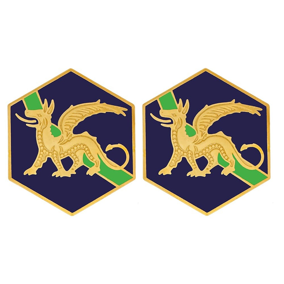 22nd Chemical Battalion Unit Crest – Army Distinctive Insignia - Pair