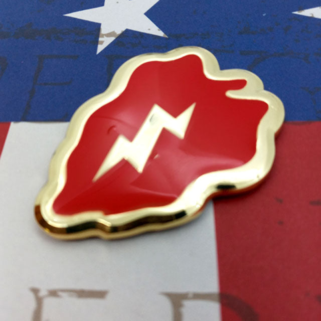25th Infantry Division Chrome Car Emblem – Army Metal Auto Decal