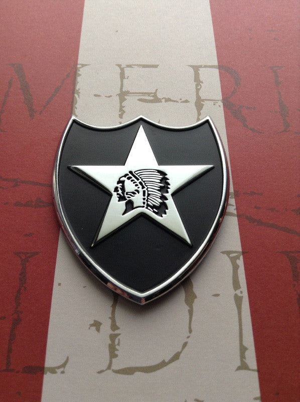 2nd Infantry Division Metal Car or Truck Decal