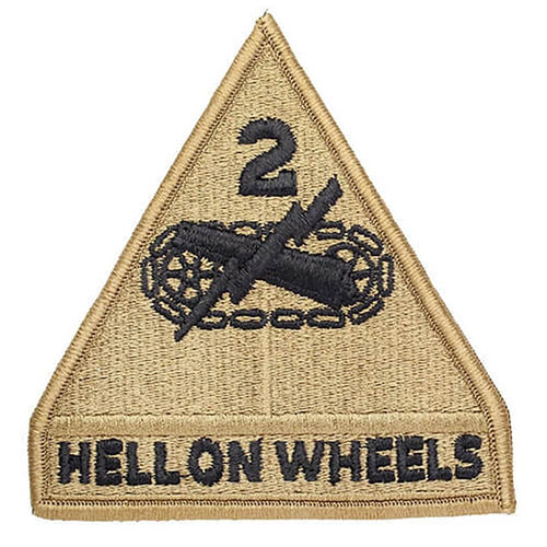 2nd Armor Division OCP Patch With Hook Fastener