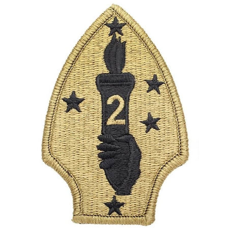 2nd Marine Division OCP Patch with Hook Fastener