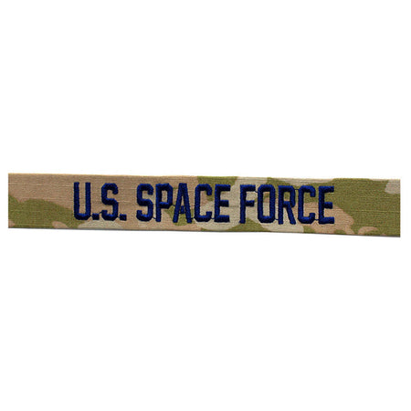 A rectangular camouflage patch with the words 'U.S. Space Force'