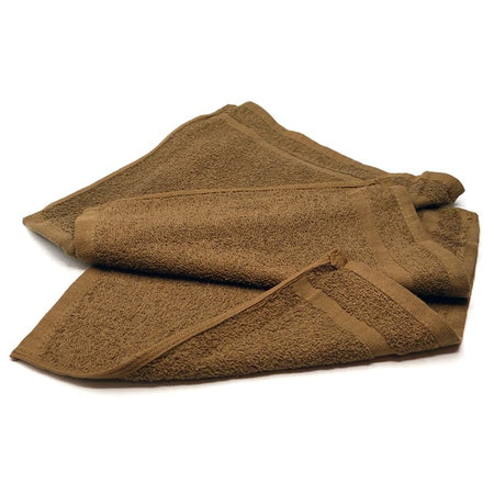 3 Pack Brown Wash Cloths Military Style