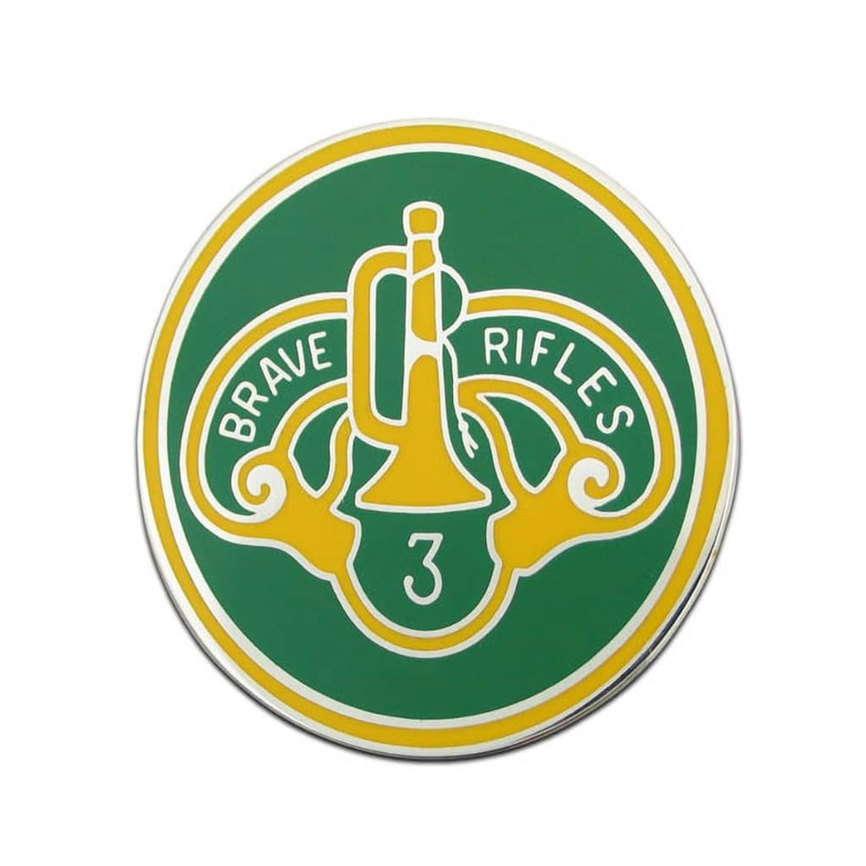 3rd Armored Cavalry Regiment Combat Service Identification Badge on a white background