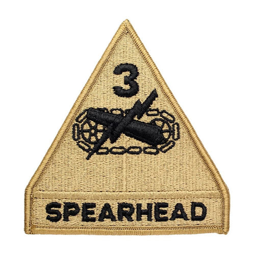 3rd Armored Division OCP Army Patch With Hook Fastener