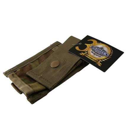 A 40mm HE OCP Single pouch, featuring a snap-button closure and a black hangtag with a gold and blue logo.