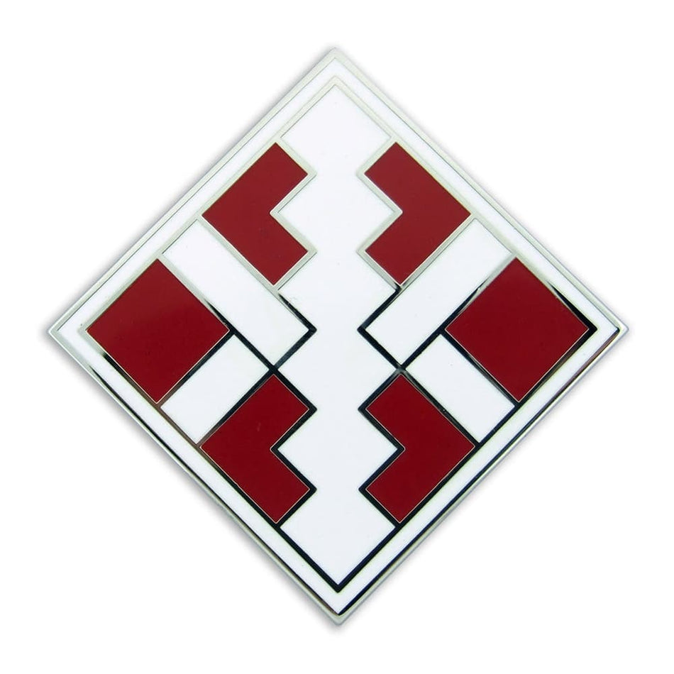 411th Engineer Brigade Combat Service ID Badge on a white background