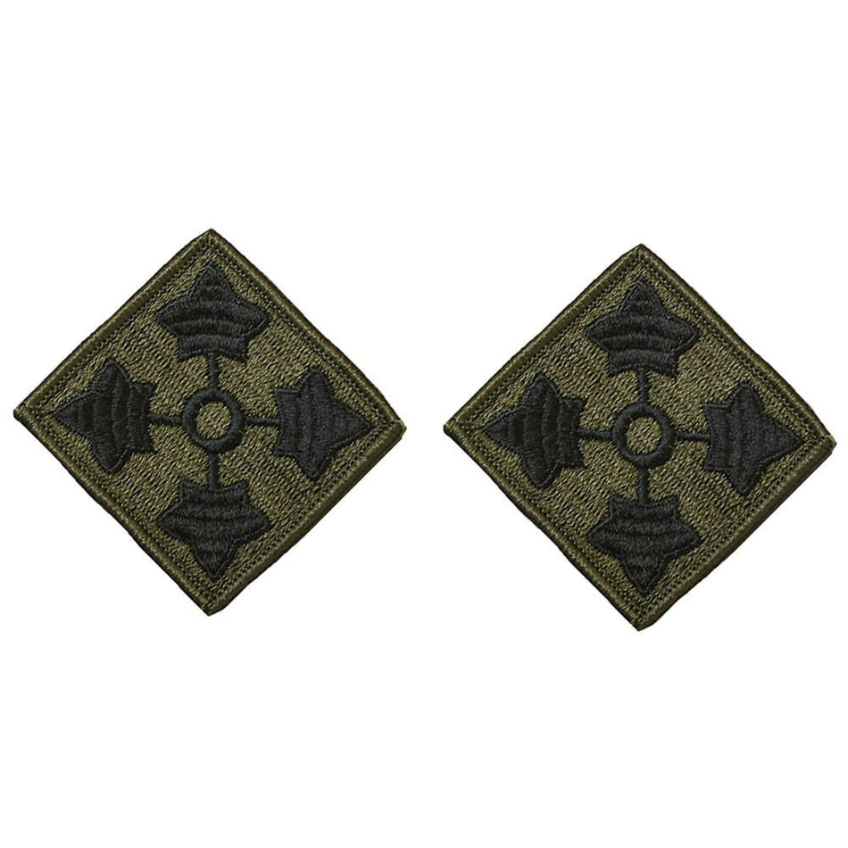 4th Infantry Division OCP Patch With Hook Fastener - Set of 2