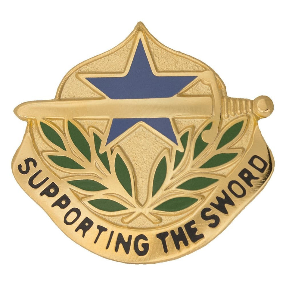 548th Support Battalion Crest - Supporting the Sword