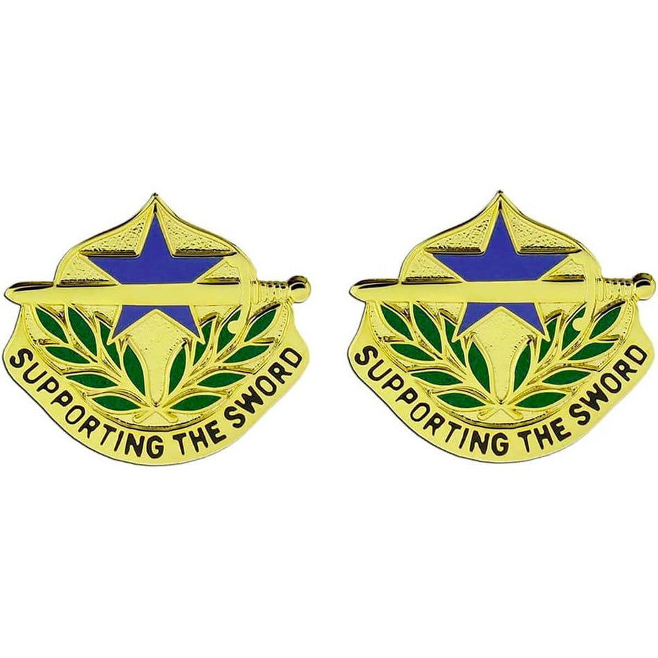 548th Support Battalion Unit Crest - Supporting the Sword - L+R