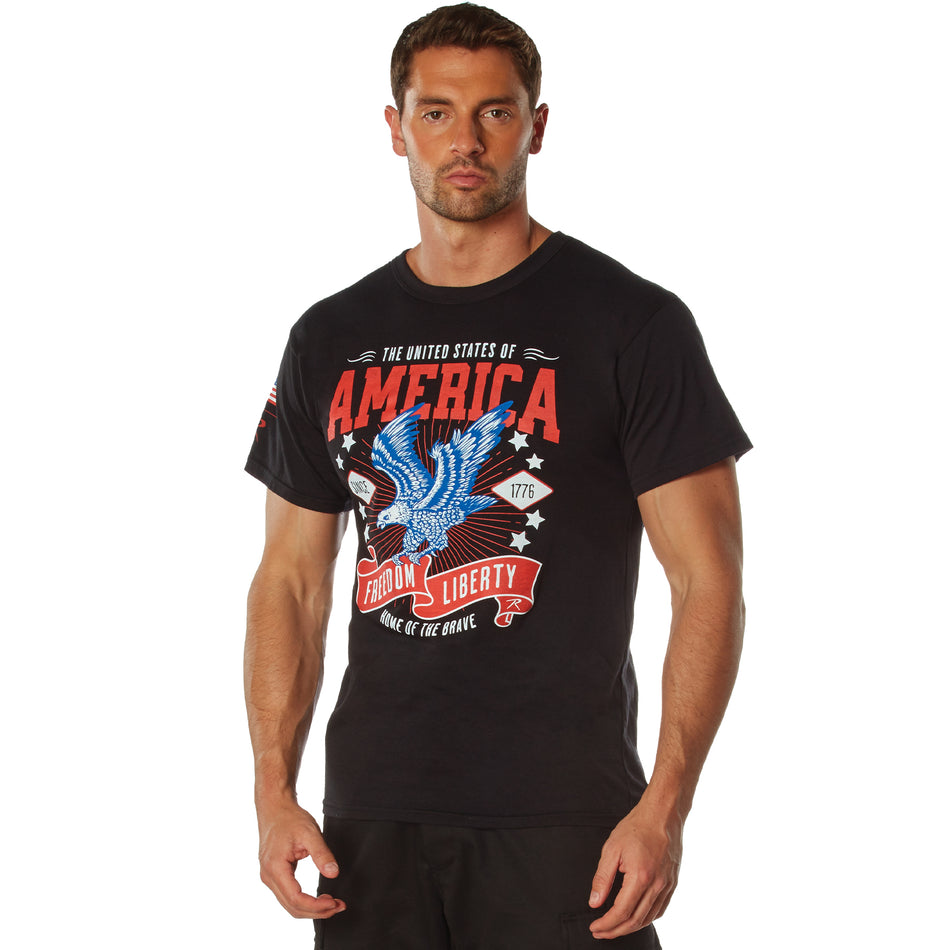 Rothco Freedom & Liberty Patriotic T-Shirt Black Shirt