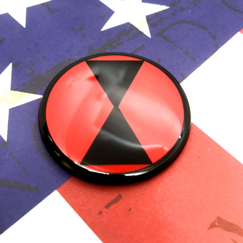 Color 7th Infantry Division Metal Decal For Cars and Trucks