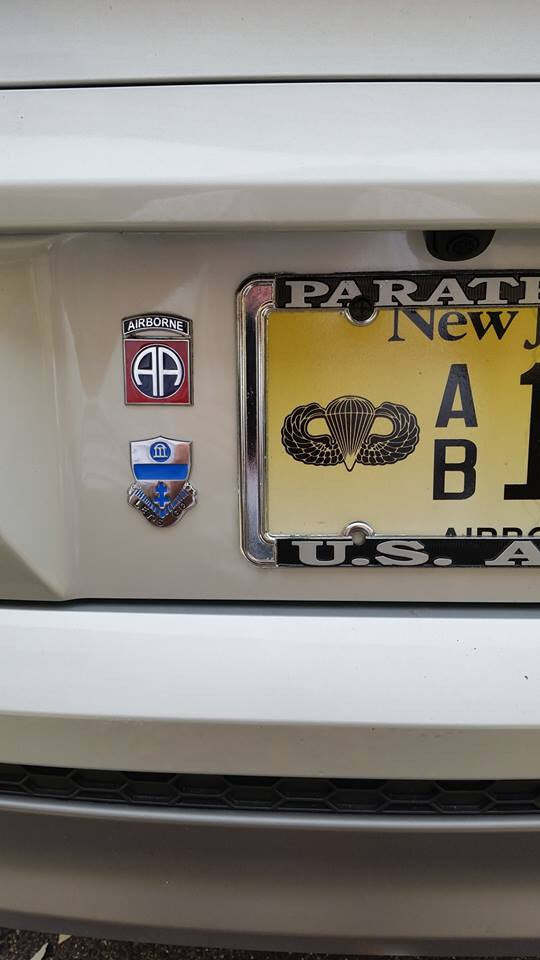 Black Chrome 82nd Airborne Division Metal Decal For Trucks or Cars