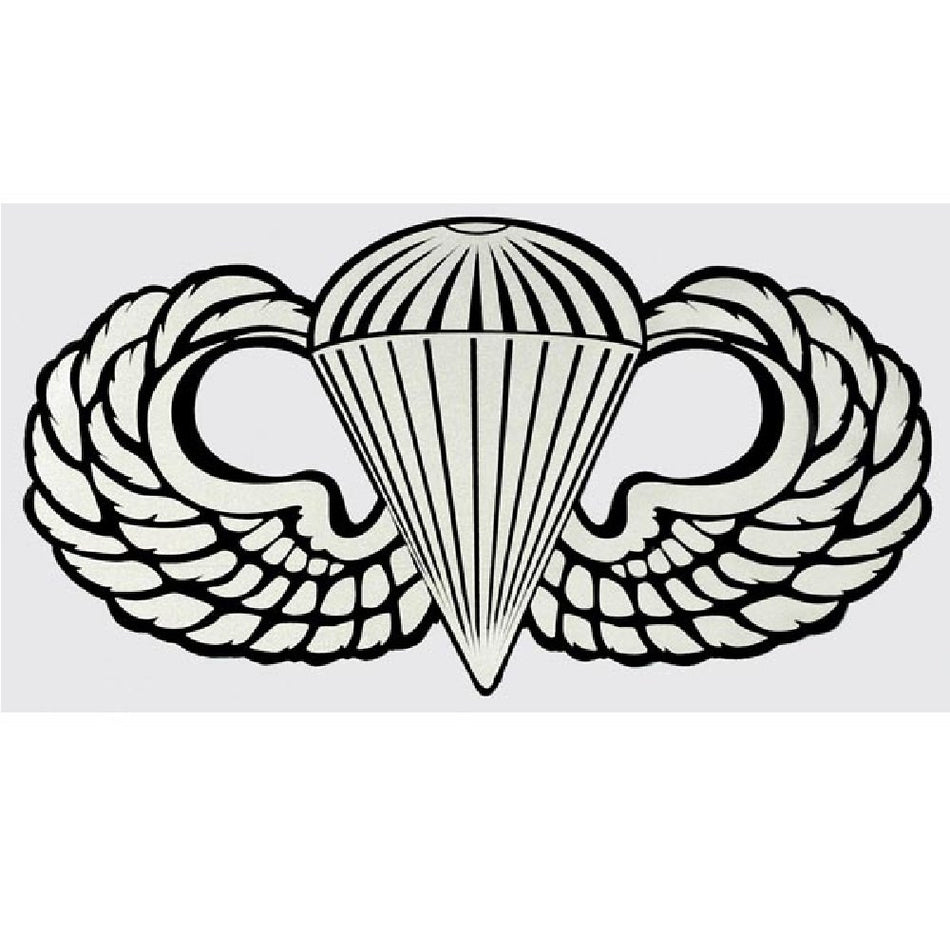Basic Parachutist Badge 8"x4.75" Decal