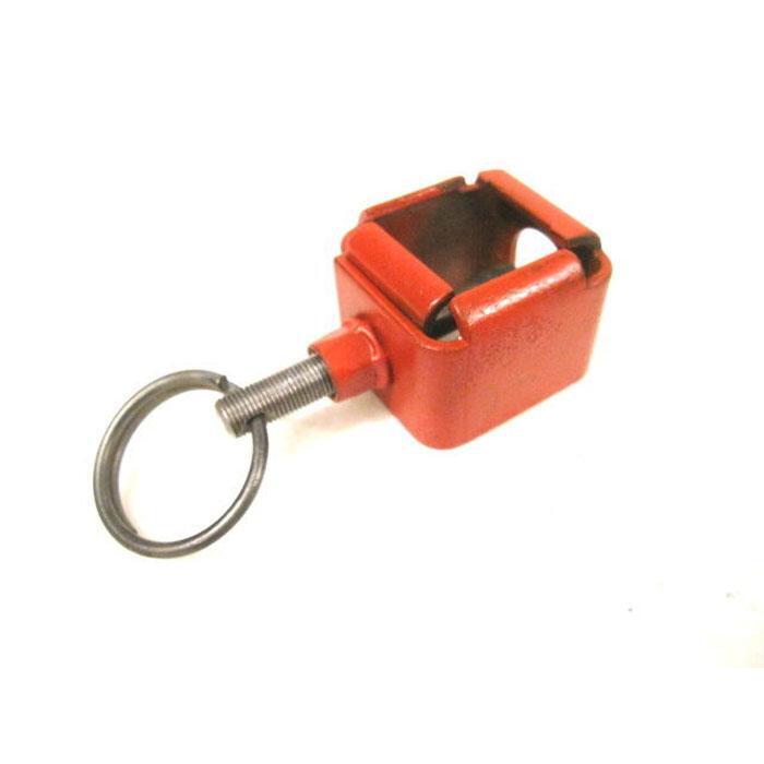 Small red AR15 M16 Carabine Blank Firing Adapter, shown on a plain white background.