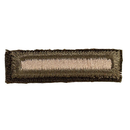 Rectangular patch with textured border on a white background