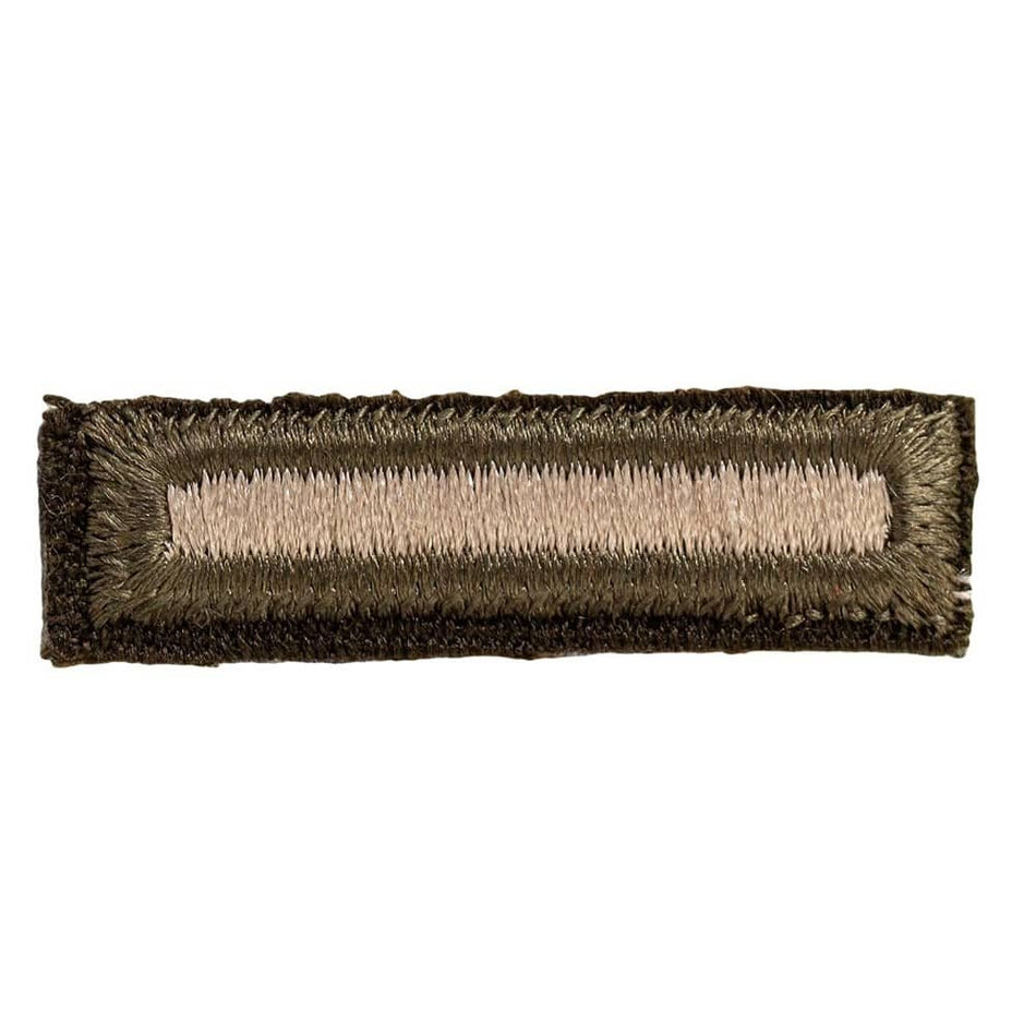 Rectangular patch with textured border on a white background