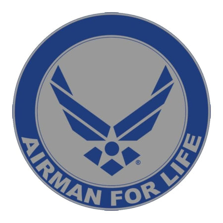 Airman for Life Decal 3.25" x 3.25"
