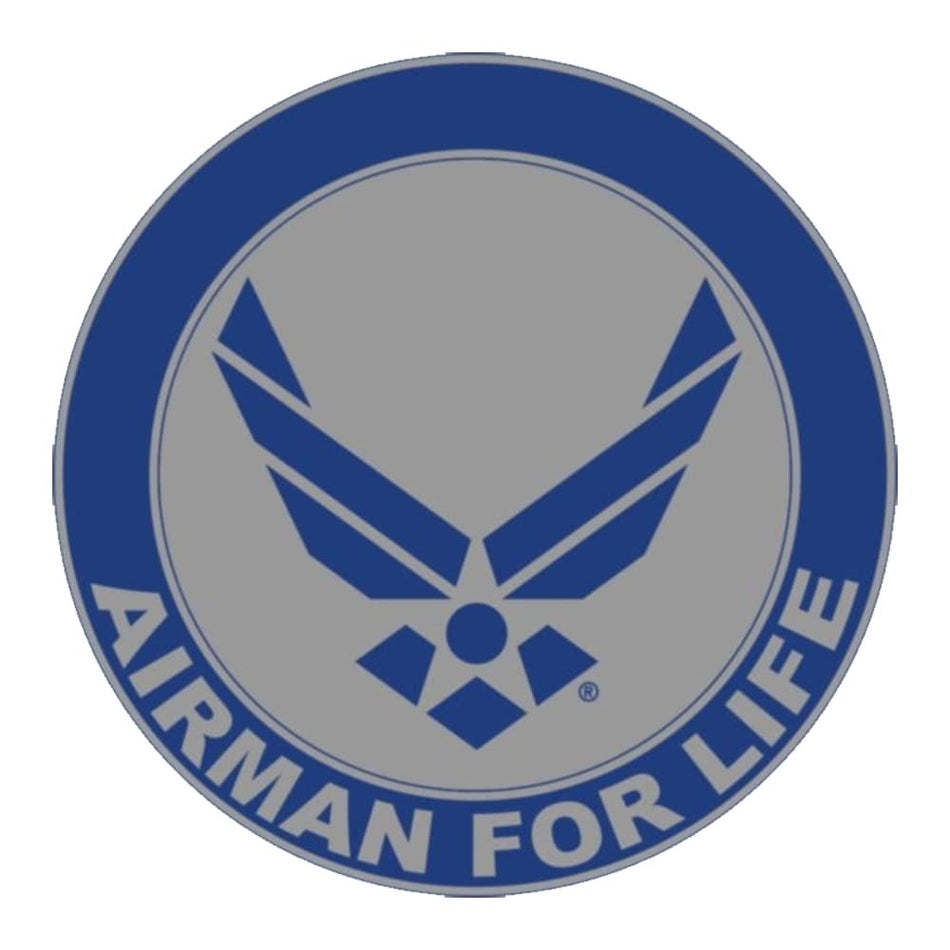 Airman for Life Decal 3.25" x 3.25"