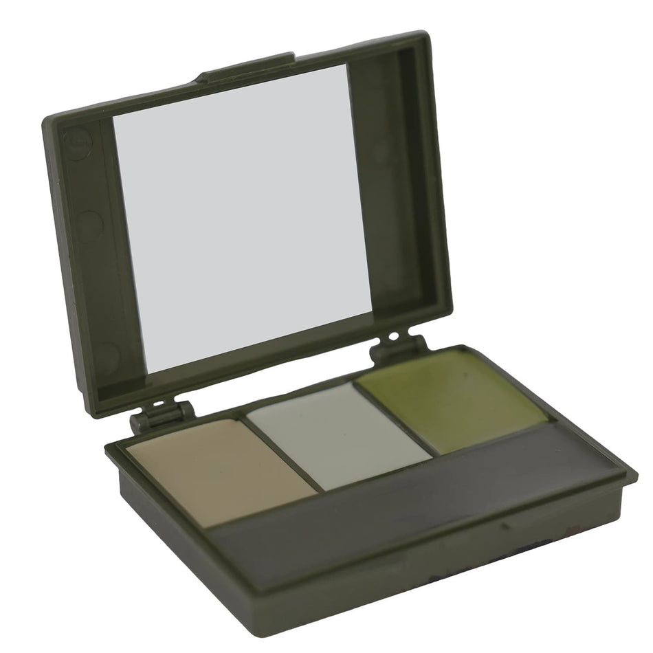 Rothco G.I. All Purpose Face Paint Compact and a mirror on a white background